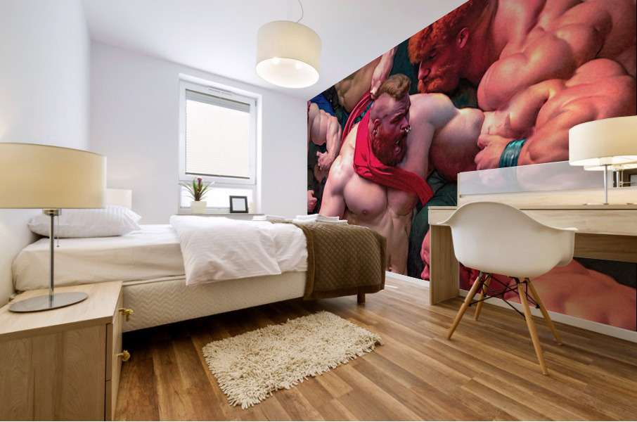 The Taming of Bull at Tea Mural print