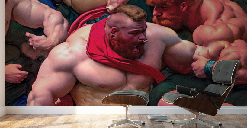 The Taming of Bull at Tea Wall Murals